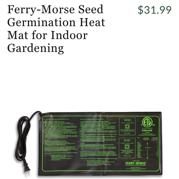 NWT Ferry-Morse Seed Germination Heat Mat for Indoor Gardening - Picture 11 of 12